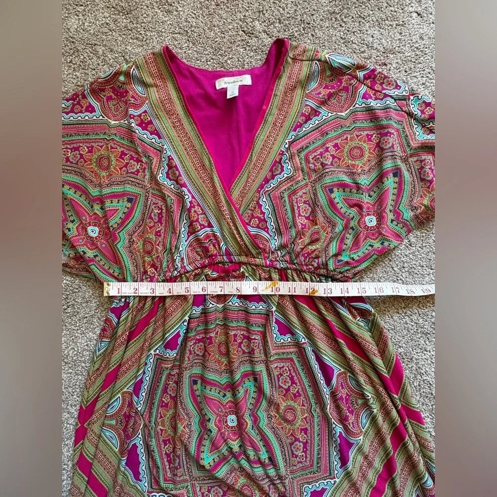 Colorful Geometric Pattern Boho Spring Dress - Picture 3 of 5